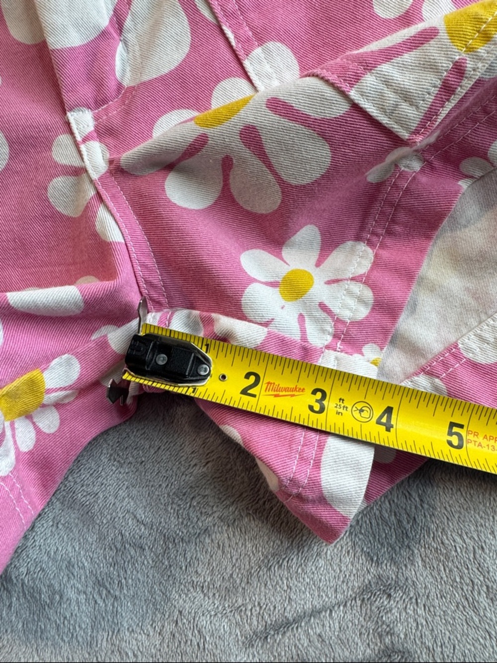 Big Bud Press "XL Lazy Daisy" Work Shorts Pink Size Small - Picture 10 of 11